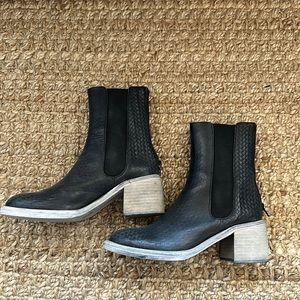Free People black textured boots